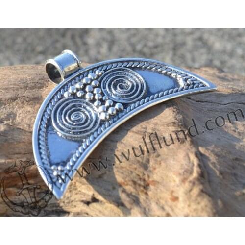 Lanseis10pcs norse Slavic Lunula Womans Necklace LUNULA, viking necklace for women