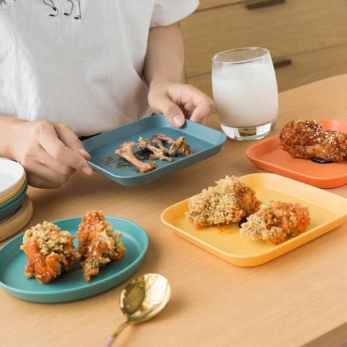 Spit Bone Dish Washable Spit Bone Dish Smooth Edge Plastic Colorful Smooth Fruit Plate Household Supplies