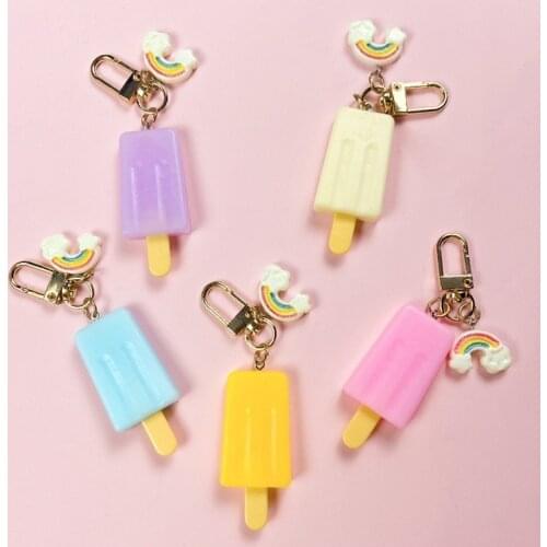 Cartoon ice cream headset hanger backpack pendant keychain car interior supplies