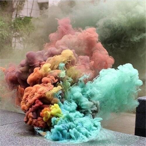 1set Smoke Cake Colorful Effect Show Round Bomb Studio Photography Aid Tool 6 Colors (Random Color)