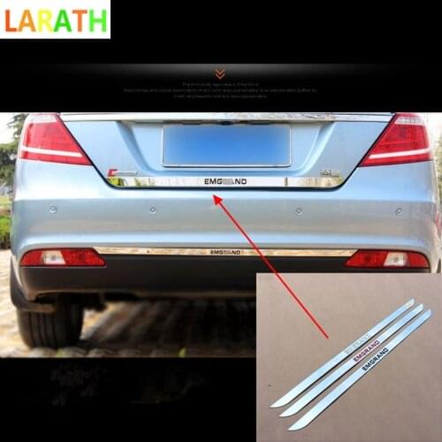 For Emgrand 7 EC7 EC715 EC718 2014 2015 2016 Stainless Steel Rear Trunk Back Door Cover Trim Tail Gate Moulding Styling Sticker