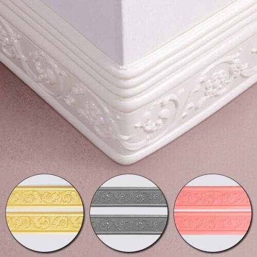 3D Foam Wall Waist Line Waterproof Top Corner Line Wall Edge Strip Wall Waist Line Sticker Tile Wallpaper Border DIY Wall Edge S