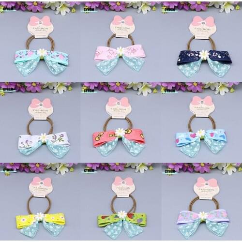 New Fashion korean silk Hair rope accessories Women hair ties scrunchie pack elastic hair bands Girls hair rubber band A03-4
