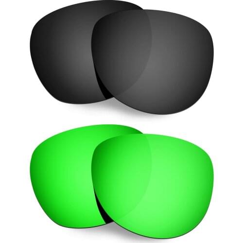 HKUCO Polarized Replacement Lenses For Stringer Sunglasses Black/Green 2 Pairs