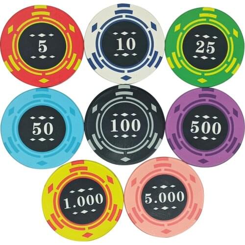 Professional Casino Poker Chip of 10g Ceramic Pokerchips Sliseanna Ceirmeacha Factory