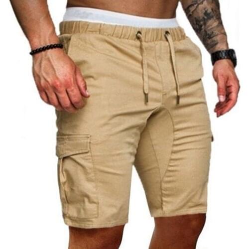 Shorts Men Cotton Bermuda Male Summer Military Style Straight Work Pocket Lace Up Short Trousers Casual Vintage Shorts