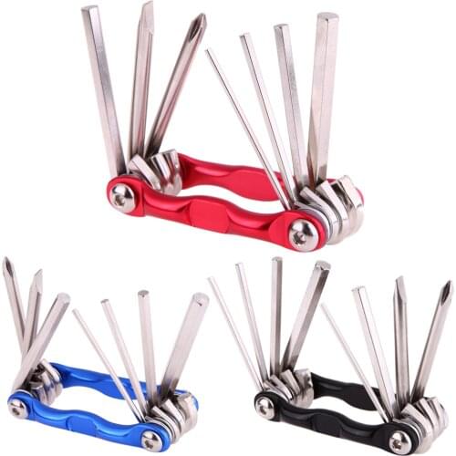 7 in 1 Portable Bicycle Folding Hex Wrench for MTB Bike Road Bicycle Screwdriver Repair Tool Set Bicicleta Cycling Bike Tools