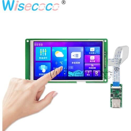 Wisecoco 5 inch serial port LCD Module 1280*720 IPS display + Ultra thin INCELL touch screen