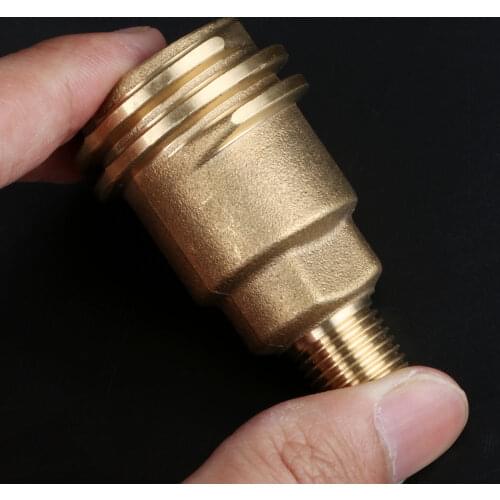 1set Solid Brass Propane Gas Pipe Thread Adapter(Male QCC-1 To 1/4inch- Male) QCC1/Type 1 Male POL Female Connection BBQ Stove