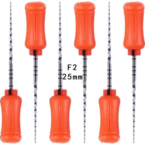 1Pack(6pcs)25mm F2 Dental Root Canal Files Niti Hand Endodontic File Rotary