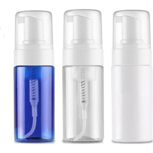 100pcs/lot 100ml PET Plastic empty Refillable bottles Foaming Soap pump bottle for cosmetic packaging