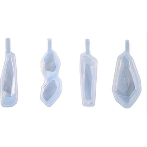 4Pcs Silicone Epoxy Mold Pendant Casting Mould DIY Crafts Jewelry Making Tool 62KE