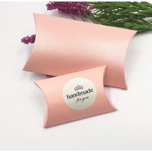 50pcs/lot New Large boutique candy gift packaging pillow box ,pink wedding favor candy box paper