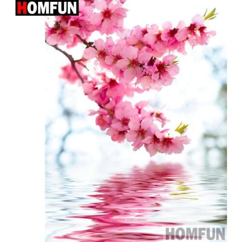 HOMFUN Full Square/Round Drill 5D DIY Diamond Painting "flower" Embroidery Cross Stitch 5D Home Decor A01860