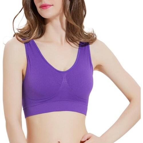 Bras Women Seamless Women Solid Color Padded Wireless Sport Yoga Sleep Bra Cropped Vest