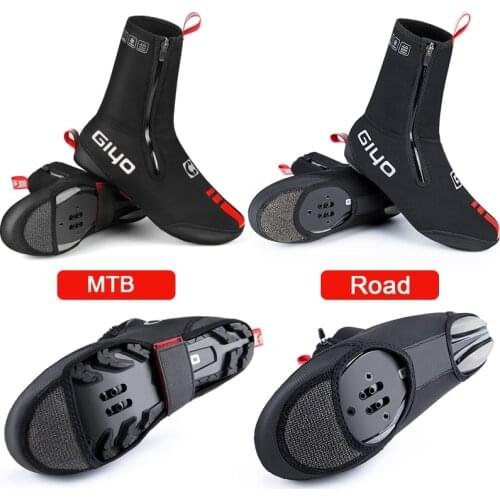 GIYO bike boot cover windproof and waterproof mountain bike shoe cover winter warm neoprene overshoe bike shoe cover boots