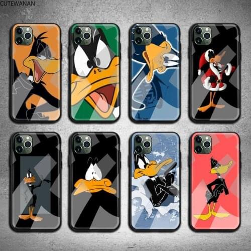 Lovely Daffy Duck Phone Case Tempered Glass For iPhone 12 pro max mini 11 Pro XR XS MAX 8 X 7 6S 6 Plus SE 2020 case