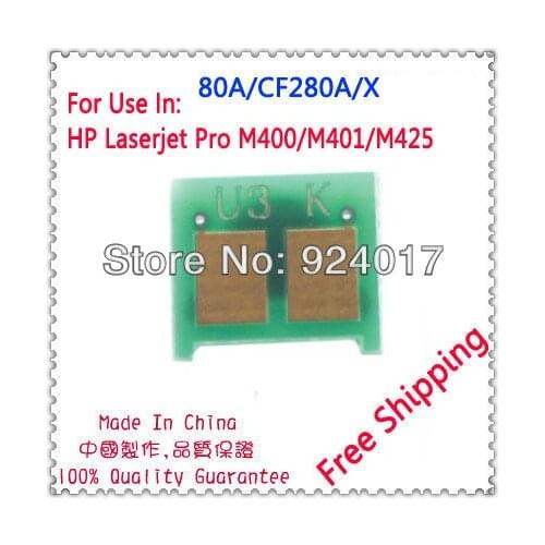Toner Chip For HP 400 M401 M425 M401d M425dw 425 401 Printer,For HP CF280A 280A 80A CF280X 280X 80X 280 80 Toner Cartridge Chip