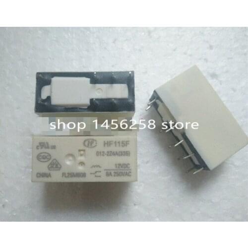 HF115F 012-1H3A (335) 12VDC 6 fuß 16A 2 sätze von schließer 12 V