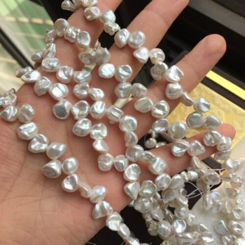 ICNWAY Natural Reborn Keshi Freshwater Pearl 10-11mm Silver 925 Jewelry Making Necklace Bracelet Earring 15inch