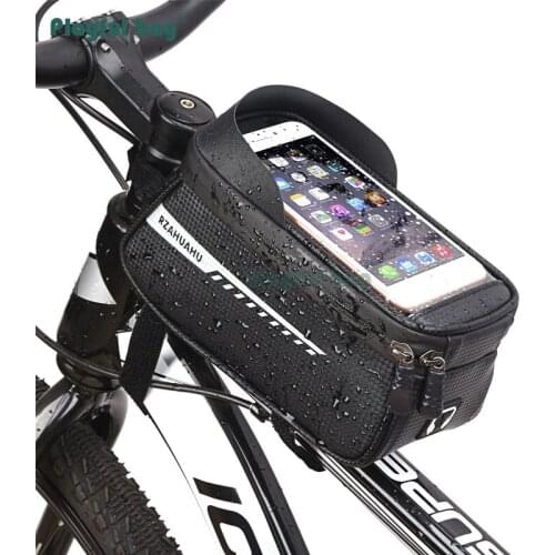 Playful bag Bicycle Bag Bike Front Beam Waterproof Mobile Phone Bag Bicycle Accessories Outdoor Riding Bike Equipment BA10