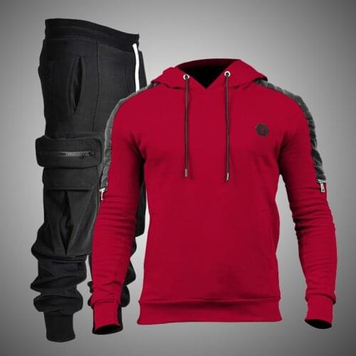 Fashion Men Set Hoodie and Sweatpants Mens Tracksuits Streetwear Joggers Set 2021 New Sport Wear Men Clothing Set