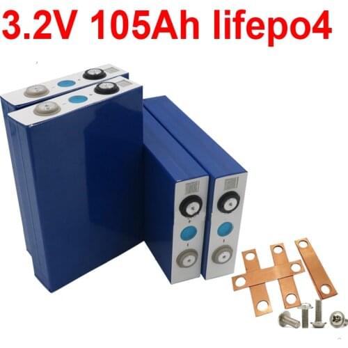 High capacity 3.2v 105Ah lifepo4 lithium battery no 3.2v 100AH deep cycle for DIY 12v vehicle inverter Solar energy storage boat