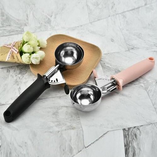 Ice Cream Scoop High Hardness Smooth Stainless Steel Spoon Kitchen Tools Accessories Fruit Scooper for Restaurants
