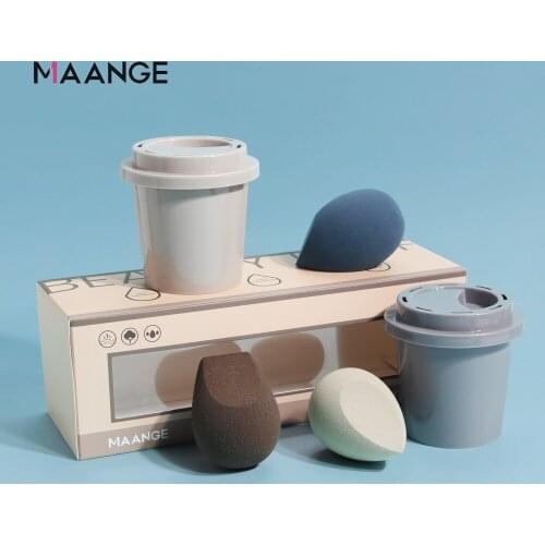 MAANGE NEW 3PCS Makeup Sponge Set Professional Foundation Concealer Cream Water-drop Shape Cosmetic Make Up Powder Puff Tools