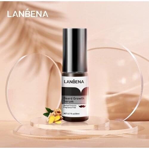 LANBENA Growth Beard Oil Grow Beard Thicker More Full Thicken Hair Beard Oil For Men Beard Grooming Treatment Beard Care 20ML