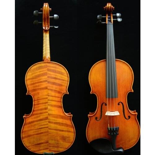 Actual Photo Rare 4/4 Violin Broad Flame Maple Back Outstanding Sound
