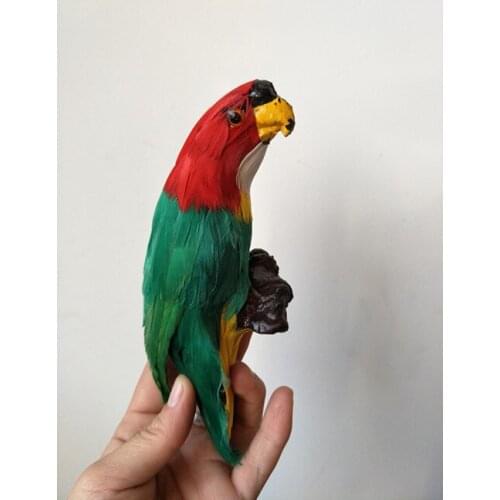 New simulation parrot model polyethylene&fur small green parrot doll gift about 16cm 1668