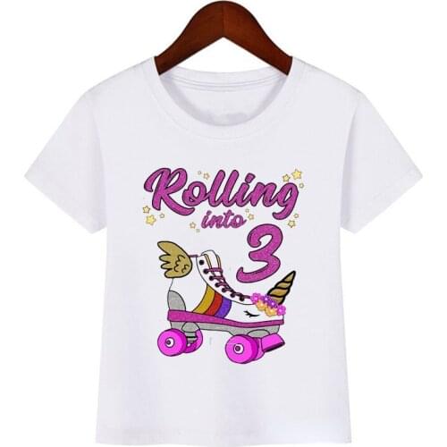 Newly girls t shirt funy cool skates graphic1--10years old birthday party clothing summer boys t-shirt casual unisex tshirt tops