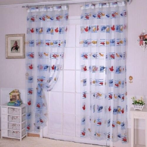 New HOT 100cm*200cm Finished Printed Curtain Tulle Curtain For Children Cartoon Curtains For Kids