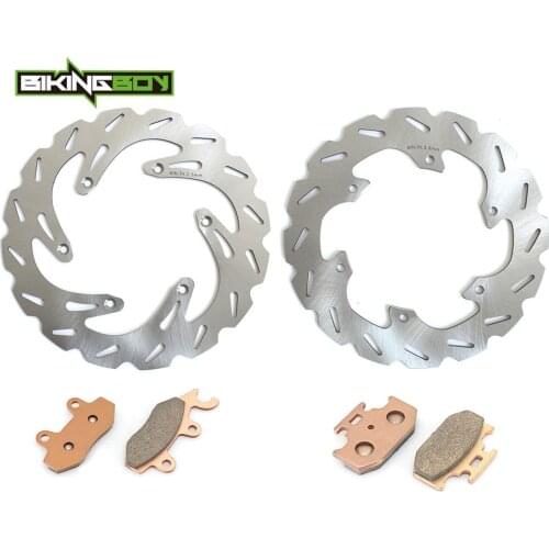 BIKINGBOY For Suzuki RM 125 250 RMX 250 89 90 91 92 93 94 95 RMX 250 S 95 96 97 Front Rear Brake Discs Rotors Disks + Pads Se