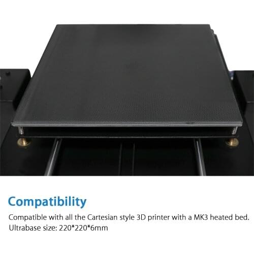 220x220 12V heatbed Ultrabase 3D printer Platform Build Surface Glass Plate for anycubic i3 mega MK2 MK3 3d printer hotbed parts