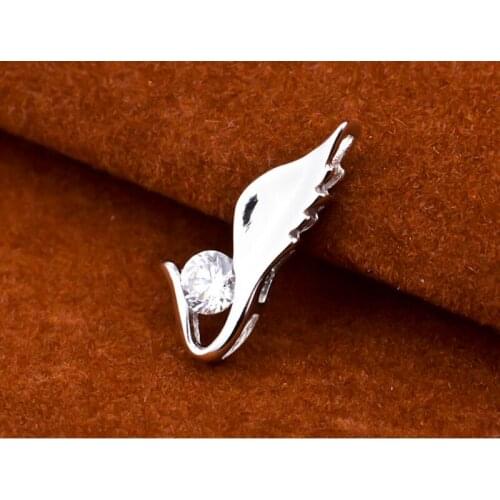 GND0046 925 Sterling Silver Pendant Beauty Charming Crystal Feather Classic Necklaces Pendants Fashion Jewelry For Women