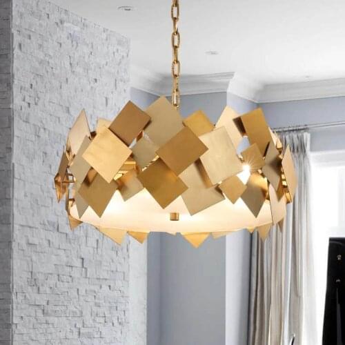 Nordic Modern Lustre Luminarie Led E14 Pendant Light Rotatable Steel Hanging Lamp Chain Pendant Acrylic Mask Led Suspension Lamp