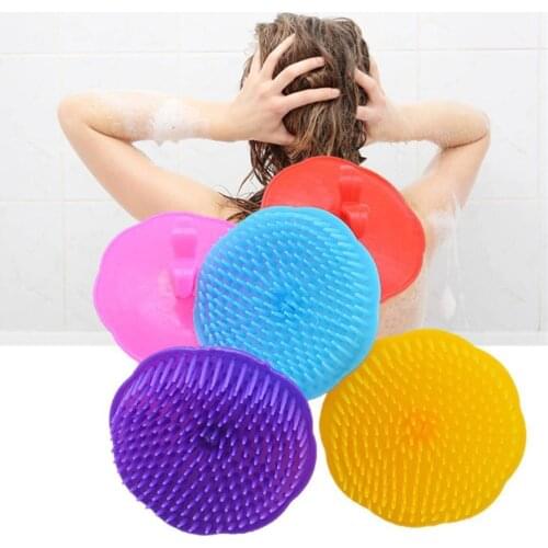 Silicone Hair Brush Shampoo Scalp Brush Comb Hair Washing Comb Shower Brush Bath Spa Slimming Massage Brush Health Care