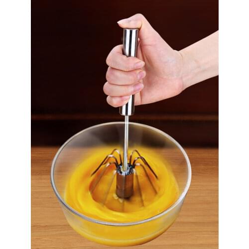 Whisk Household Mini Semi-automatic Manual Hand-held Butter Whisk Stainless Steel Blender Kitchen Gadgets