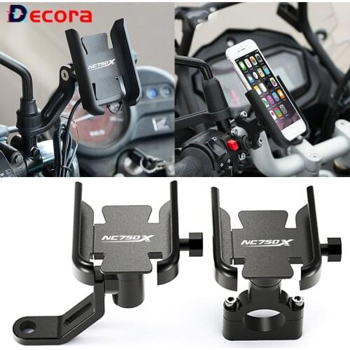 All Years For HONDA NC750X NC 750X 750 X Rotable Handlebar Mobile Phone Holder GPS Sdand Bracket Motorcycle Accessories Black