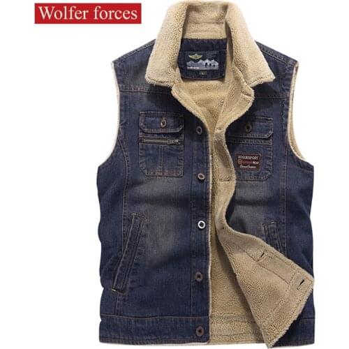Mens Denim Jackets Wolfer forces China