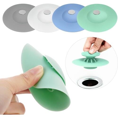 1Pc Kitchen Rubber Bath Tub Sink Floor Drain Plug Kitchen Laundry Water Stopper Tool Laundry Bathroom Bathtub Drain Press