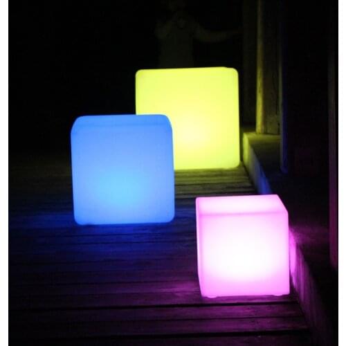 30cm cube stool / LED Cube Furniture / Rechargeable led light base for furniture Free Shipping 10pcs