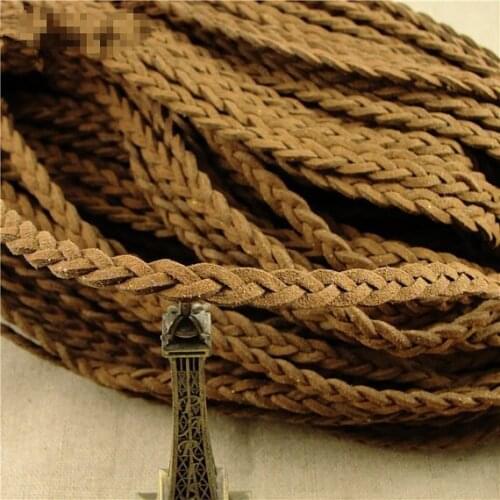 10Yds 6mm Korea Faux Suede Fabric Leather Flat Cord String Rope,Jewelry Beading String,For Bracelet & Necklace,DIY