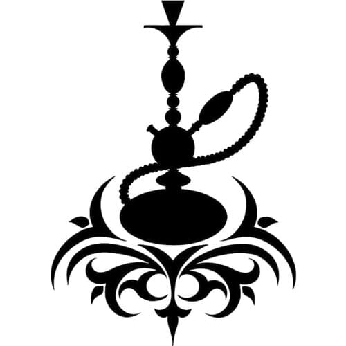 12.3cm*17.3cm Hookah Smoking Car-Styling Stickers Decals Vinyl