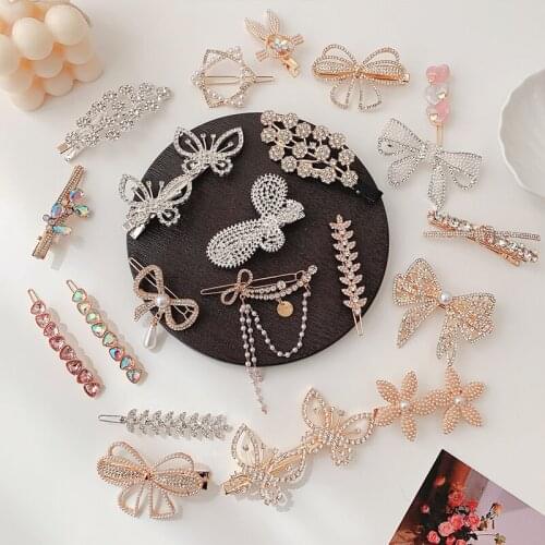 Flashing Diamond Duckbill Clip Frog Clip Wild Lady Hairpin Cute Temperament Headdress Hair Accessories for Women