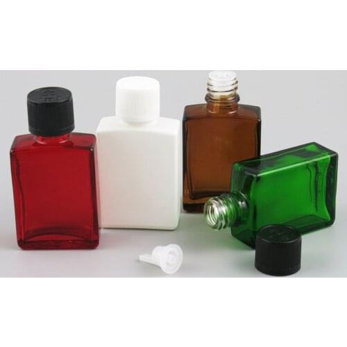 360 x 30ml Essential Oil Travel Portable Colorful Glass with Black/white Plastic Cap for Liquid Reagent Pipette Bottle Container