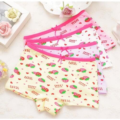 4pcs/lot children pants kids pants wholesale girl underwear panties briefs hot sale high quality underware cartoon