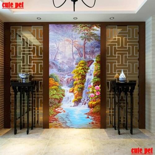 5D Diamond Painting Mountain running water Diamond Mosaic Embroidery Full Drill Diy Cross Stitch Natural scenery Decor large